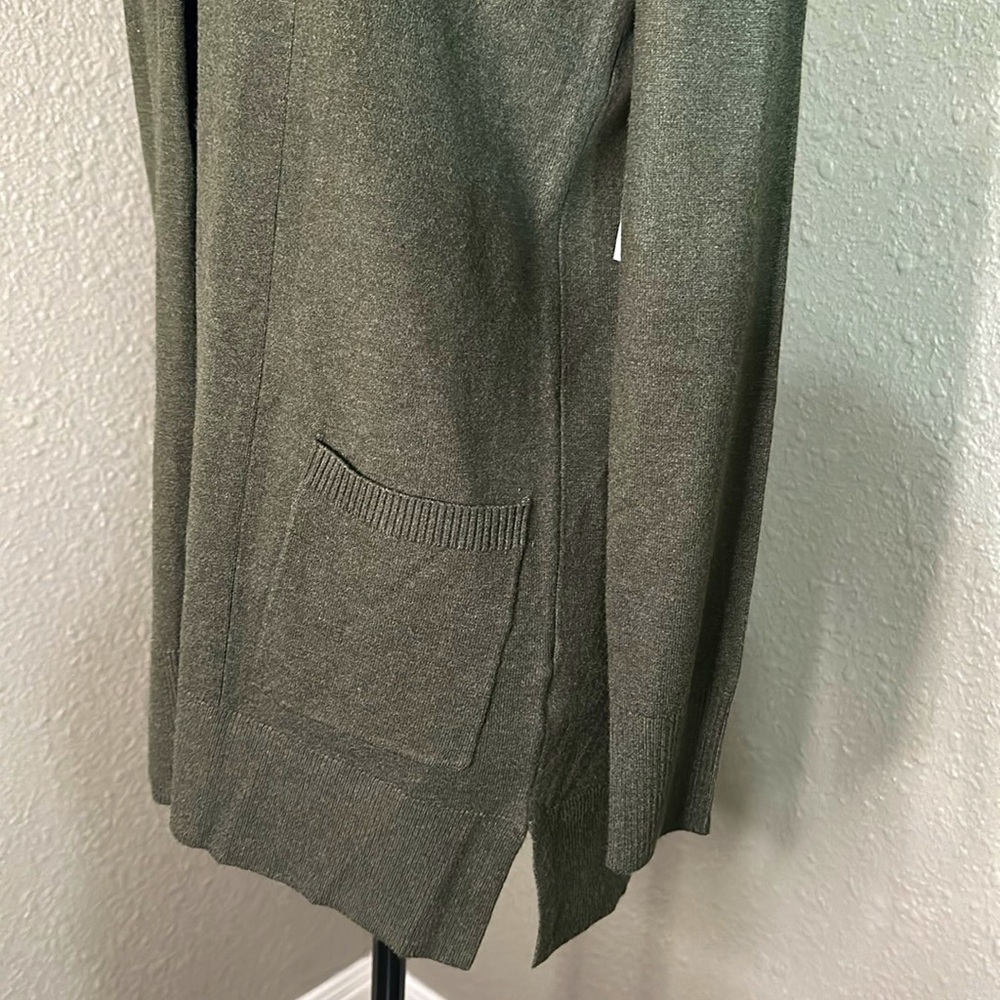 NWT Pink Clover Cardigan w/ pockets - Dark Sage Green - Picture 2 of 5